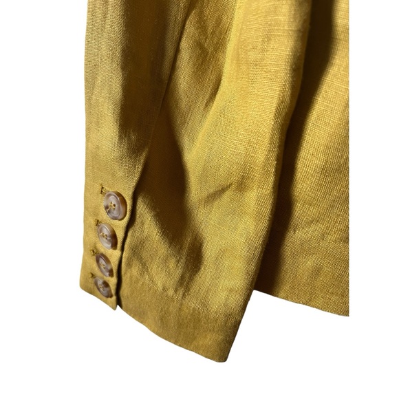 Heartloom Women’s 100% Linen Jacket Petite Small Lime Green NWOT Celsa Blazer - Picture 6 of 10